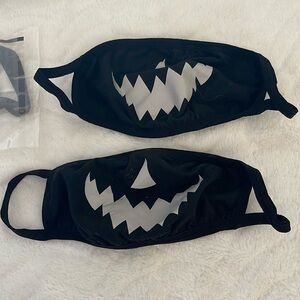 Dolls kill face masks NWOT black cotton with Halloween face design 3 in a set
